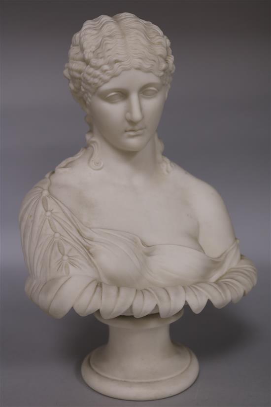 A Victorian parian bust